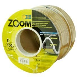 Уплотнитель резиновый ZOOM P-профиль серый 9х5,5мм (100м)